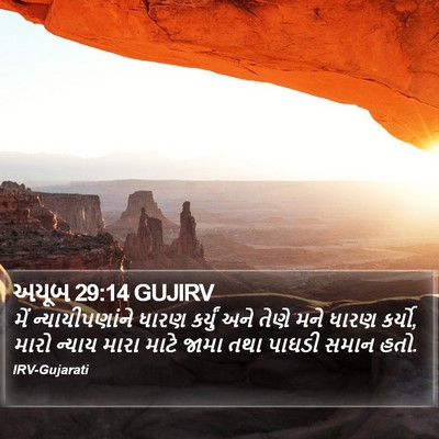 અયૂબ 29:14 GUJIRV Bible Verse Image