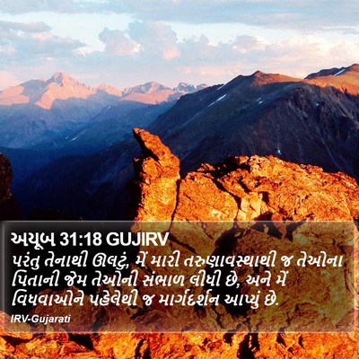 અયૂબ 31:18 GUJIRV Bible Verse Image