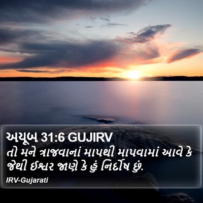 અયૂબ 31:6 GUJIRV Bible Verse Image