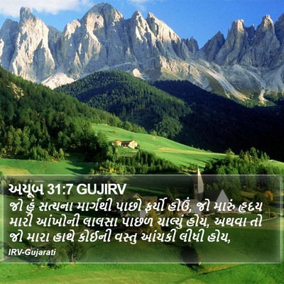 અયૂબ 31:7 GUJIRV Bible Verse Image