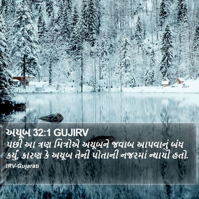 અયૂબ 32:1 GUJIRV Bible Verse Image
