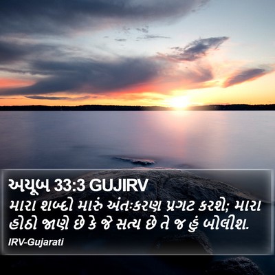 અયૂબ 33:3 GUJIRV Bible Verse Image