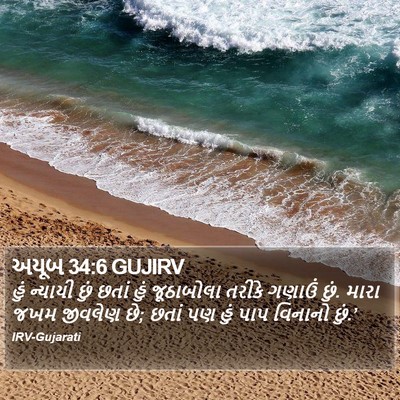 અયૂબ 34:6 GUJIRV Bible Verse Image