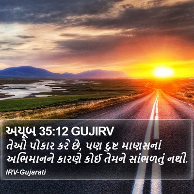 અયૂબ 35:12 GUJIRV Bible Verse Image