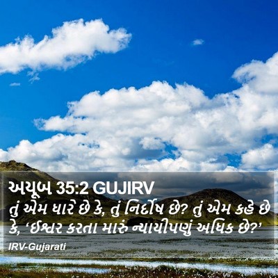 અયૂબ 35:2 GUJIRV Bible Verse Image