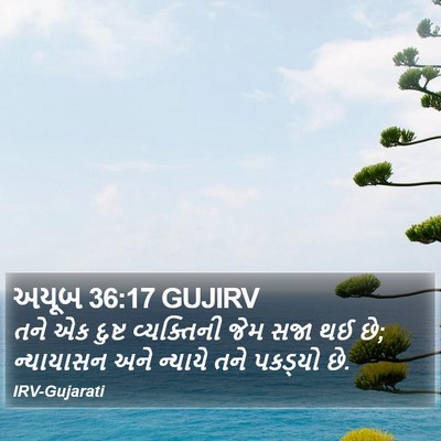 અયૂબ 36:17 GUJIRV Bible Verse Image