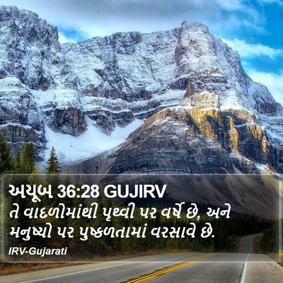 અયૂબ 36:28 GUJIRV Bible Verse Image