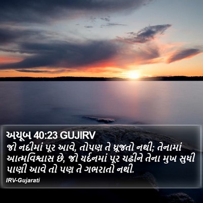 અયૂબ 40:23 GUJIRV Bible Verse Image