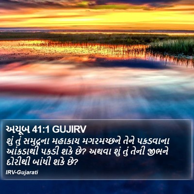 અયૂબ 41:1 GUJIRV Bible Verse Image