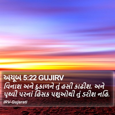 અયૂબ 5:22 GUJIRV Bible Verse Image