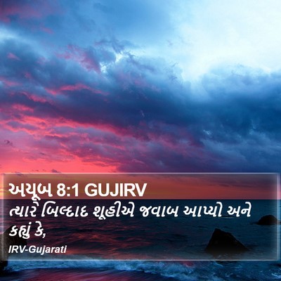 અયૂબ 8:1 GUJIRV Bible Verse Image