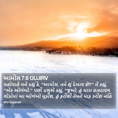 આમોસ 7:8 GUJIRV Bible Verse Image
