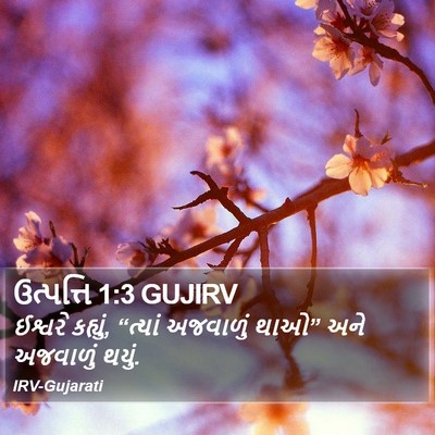 ઉત્પત્તિ 1:3 GUJIRV Bible Verse Image