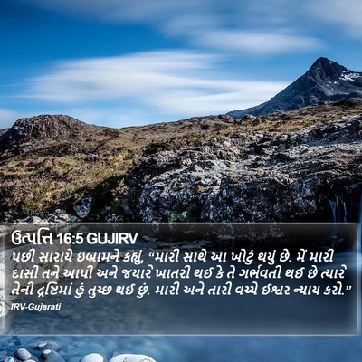 ઉત્પત્તિ 16:5 GUJIRV Bible Verse Image