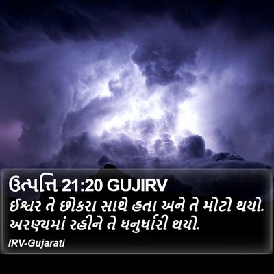 ઉત્પત્તિ 21:20 GUJIRV Bible Verse Image