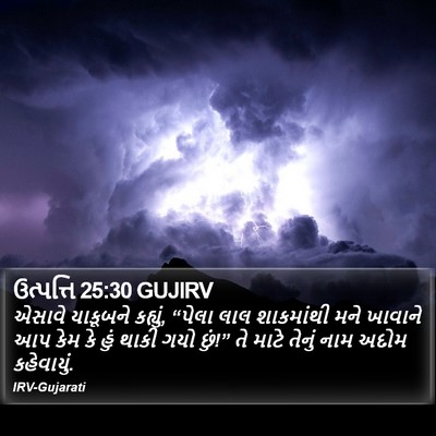 ઉત્પત્તિ 25:30 GUJIRV Bible Verse Image