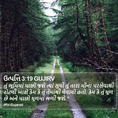 ઉત્પત્તિ 3:19 GUJIRV Bible Verse Image