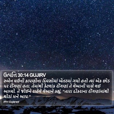 ઉત્પત્તિ 30:14 GUJIRV Bible Verse Image
