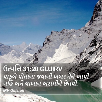 ઉત્પત્તિ 31:20 GUJIRV Bible Verse Image