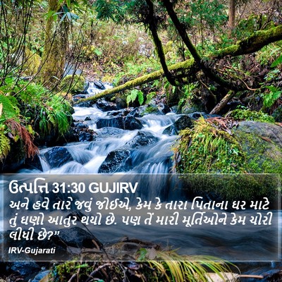 ઉત્પત્તિ 31:30 GUJIRV Bible Verse Image