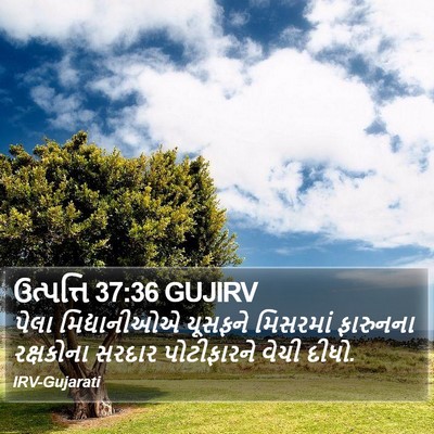 ઉત્પત્તિ 37:36 GUJIRV Bible Verse Image