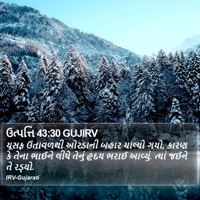 ઉત્પત્તિ 43:30 GUJIRV Bible Verse Image