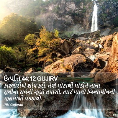 ઉત્પત્તિ 44:12 GUJIRV Bible Verse Image