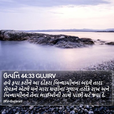 ઉત્પત્તિ 44:33 GUJIRV Bible Verse Image