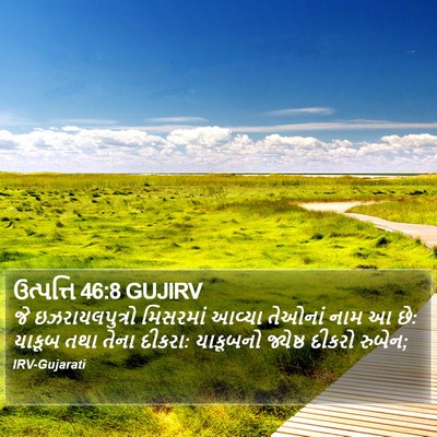 ઉત્પત્તિ 46:8 GUJIRV Bible Verse Image