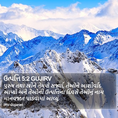 ઉત્પત્તિ 5:2 GUJIRV Bible Verse Image