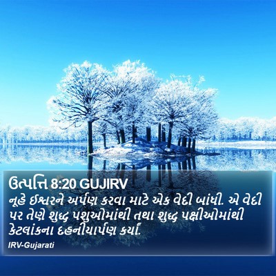 ઉત્પત્તિ 8:20 GUJIRV Bible Verse Image