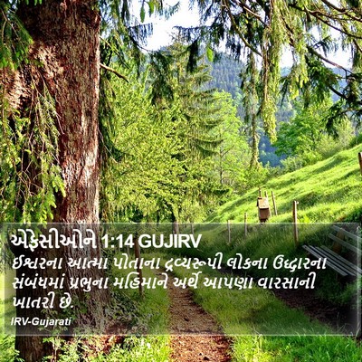 એફેસીઓને 1:14 GUJIRV Bible Verse Image