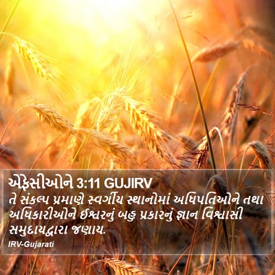 એફેસીઓને 3:11 GUJIRV Bible Verse Image