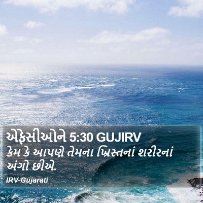 એફેસીઓને 5:30 GUJIRV Bible Verse Image