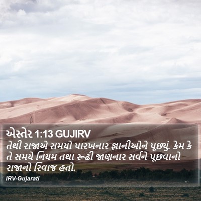 એસ્તેર 1:13 GUJIRV Bible Verse Image