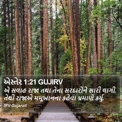 એસ્તેર 1:21 GUJIRV Bible Verse Image