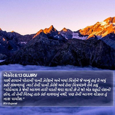 એસ્તેર 6:13 GUJIRV Bible Verse Image