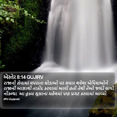 એસ્તેર 8:14 GUJIRV Bible Verse Image