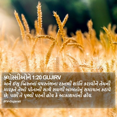 ક્લોસ્સીઓને 1:20 GUJIRV Bible Verse Image
