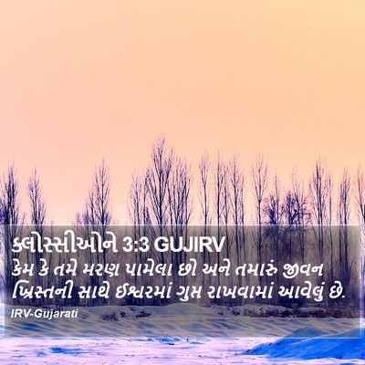ક્લોસ્સીઓને 3:3 GUJIRV Bible Verse Image