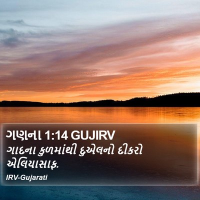 ગણના 1:14 GUJIRV Bible Verse Image