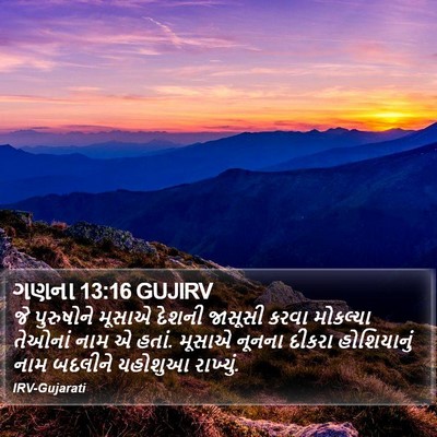 ગણના 13:16 GUJIRV Bible Verse Image