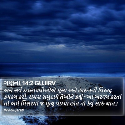 ગણના 14:2 GUJIRV Bible Verse Image