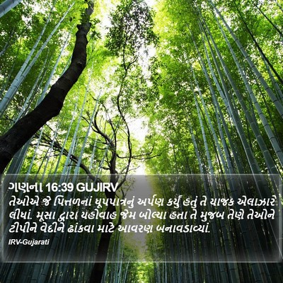 ગણના 16:39 GUJIRV Bible Verse Image