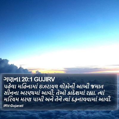 ગણના 20:1 GUJIRV Bible Verse Image