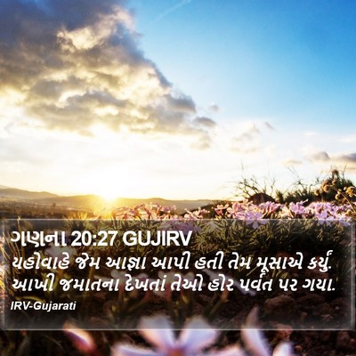 ગણના 20:27 GUJIRV Bible Verse Image