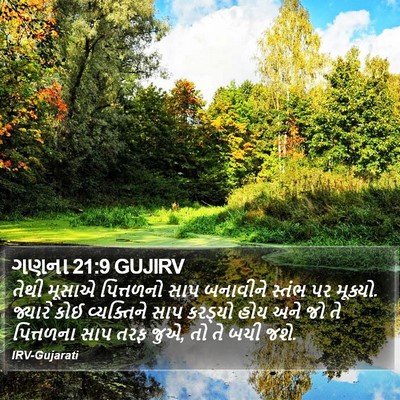ગણના 21:9 GUJIRV Bible Verse Image