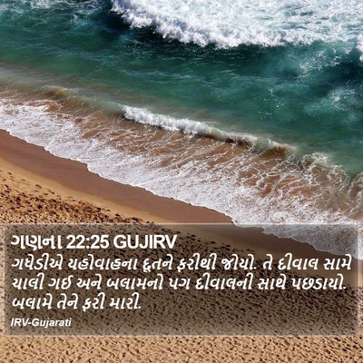 ગણના 22:25 GUJIRV Bible Verse Image
