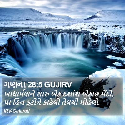 ગણના 28:5 GUJIRV Bible Verse Image