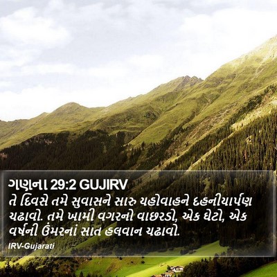 ગણના 29:2 GUJIRV Bible Verse Image